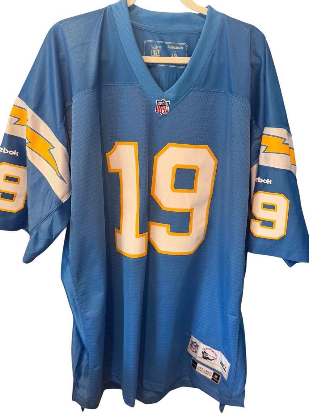 Reebok Vintage Collection Lance Alworth Chargers Throwback Jersey 2XL NFL